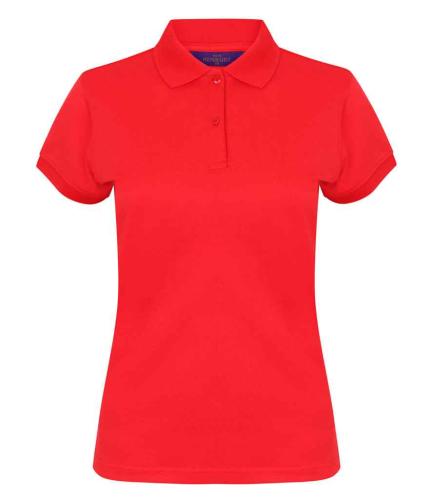 Henbury Ladies Coolplus? Wicking Piqu? Polo Shirt - RED - XS